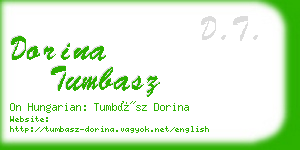 dorina tumbasz business card